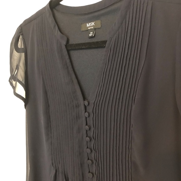 MSK Peasant button dress - Petite Size 10 - Picture 4 of 4